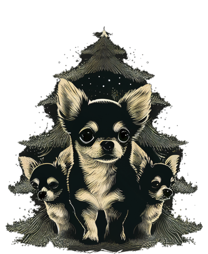 Chihuahua Merry Christmas Xmas Tree Cute Dog Funny Gift T-Shirt