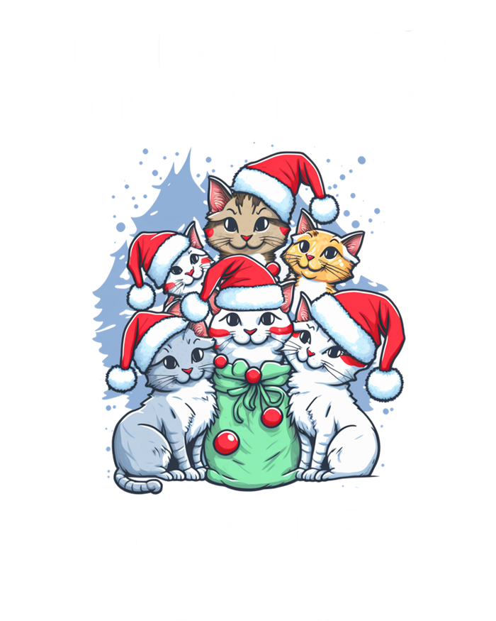 Christmas All I Want For Christmas Is More Cats Cool Gift Sweatshirt Cinch Pack Bag