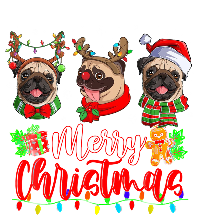 Cute Pugs Merry Christmas Light Santa Pug Christmas Family Cool Gift Mousepad