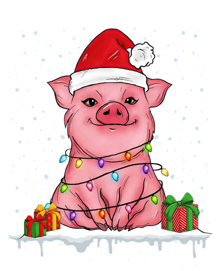 Funny Christmas Cute Santa Pig Light In Snow Lovers Pajamas Great Gift Tote Bag