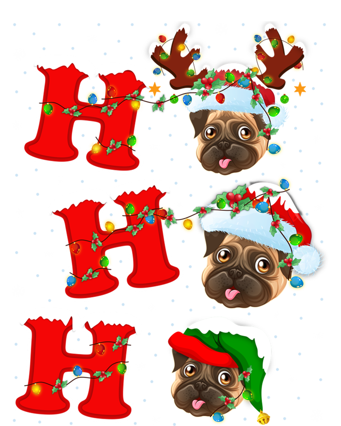 Funny Matching Family Santa Ho Ho Ho Pug Christmas Gift T-Shirt