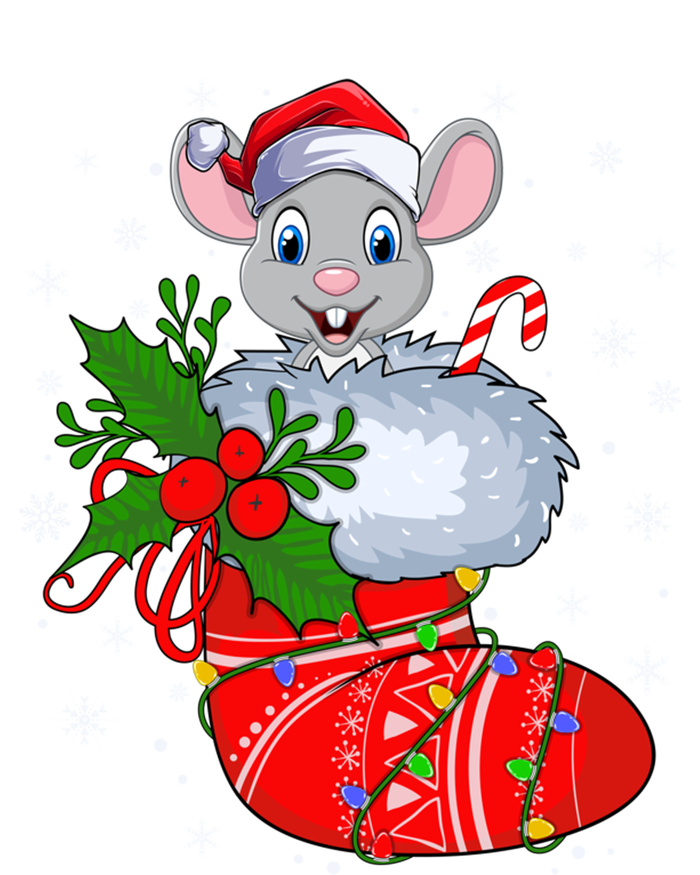 Funny Mouse In Christmas Socks Santa Mouse Xmas Gift Hoodie