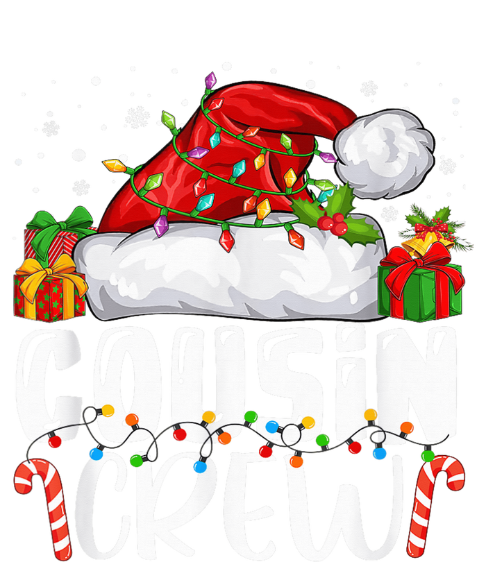 Cousin Crew Christmas Santa Hat Lights Pajamas Funny Xmas Sweatshirt Cinch Pack Bag