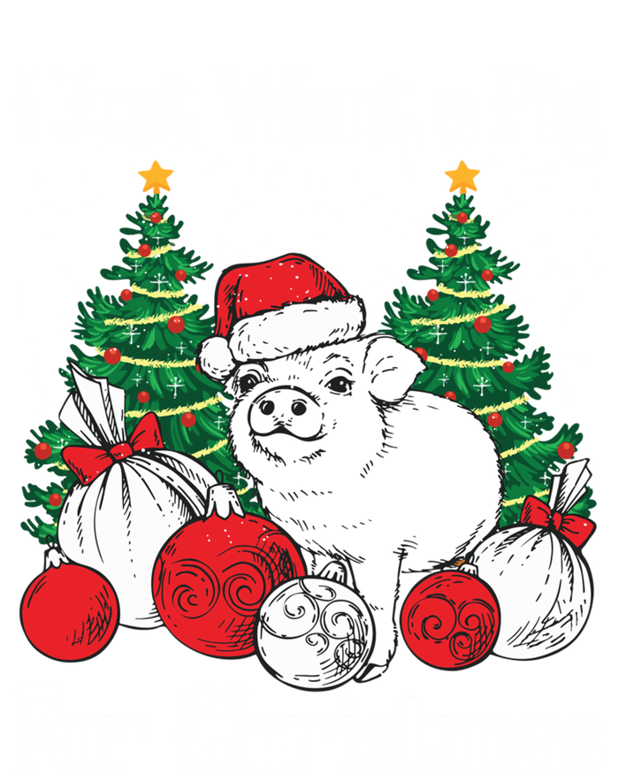 I Just Want A Pig For Christmas Holiday Tree Piglet Cute Gift Bumper Sticker