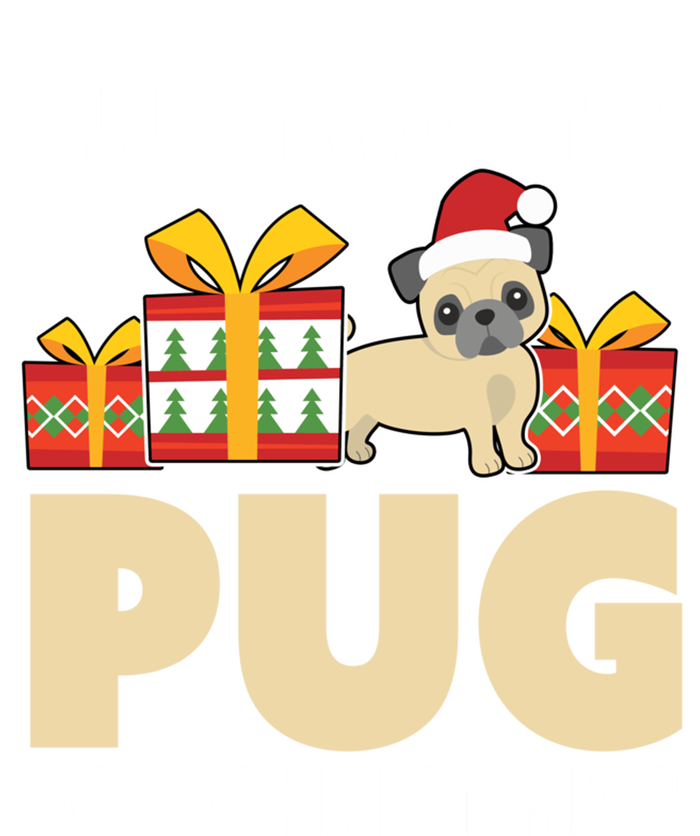 I Just Want A Pug For Christmas Cute Pug Owner Christmas Gift Kids Tie-Dye T-Shirt