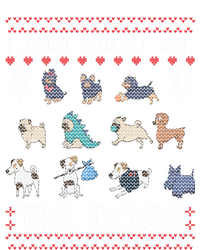 I Just Want All The Dogs Ugly Sweater Xmas Funny Ugly Meaningful Gift Women's V-Neck T-Shirt