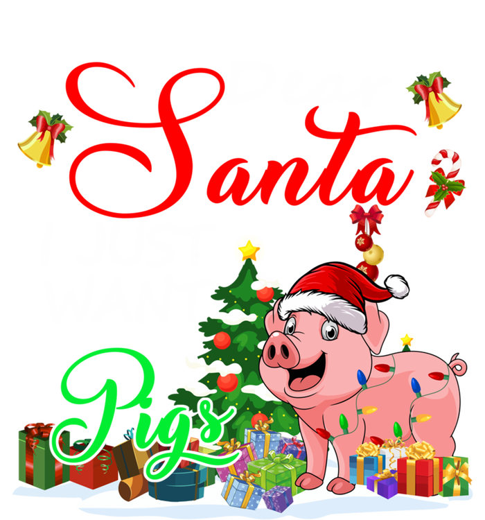 I Just Want Pigs Christmas Farmer Santa Pig Lover Meaningful Gift Tote Bag