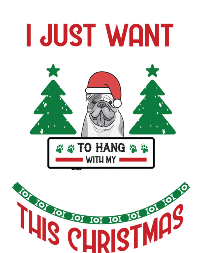 I Just Want To Hang With My Bulldog This Christmas Gift T-Shirt