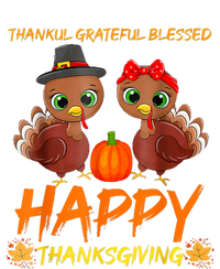 Thankful Grateful Blessed Happy Thanksgiving Turkey T-Shirt