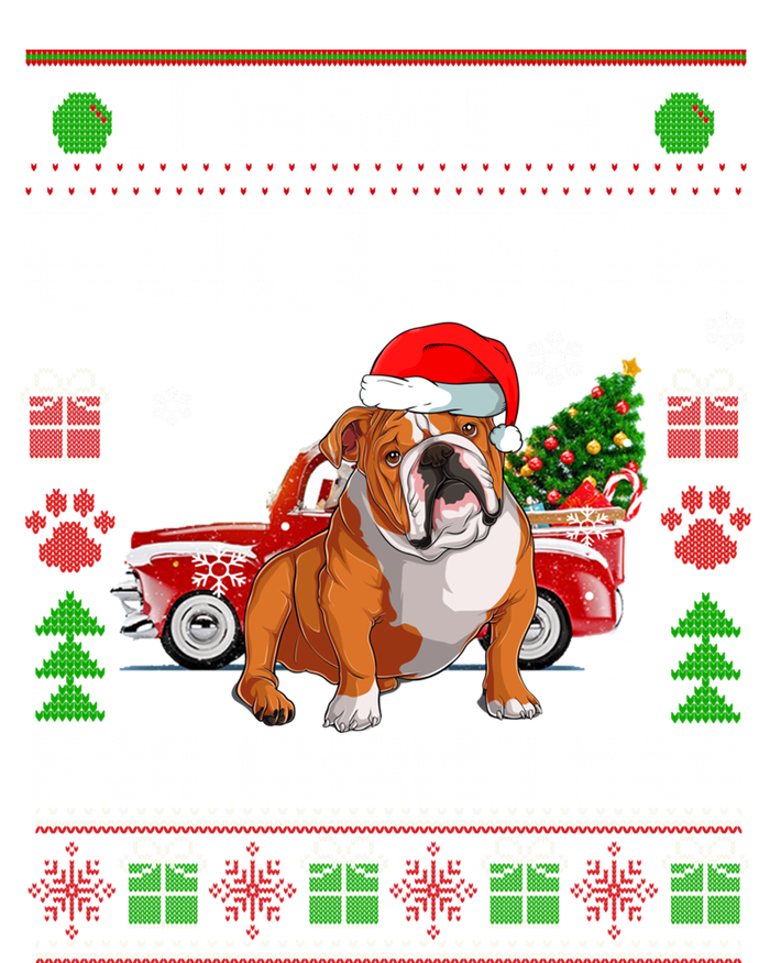 I Want A Bulldog For Christmas Ugly Sweater Dog Xmas Outfit Gift Button