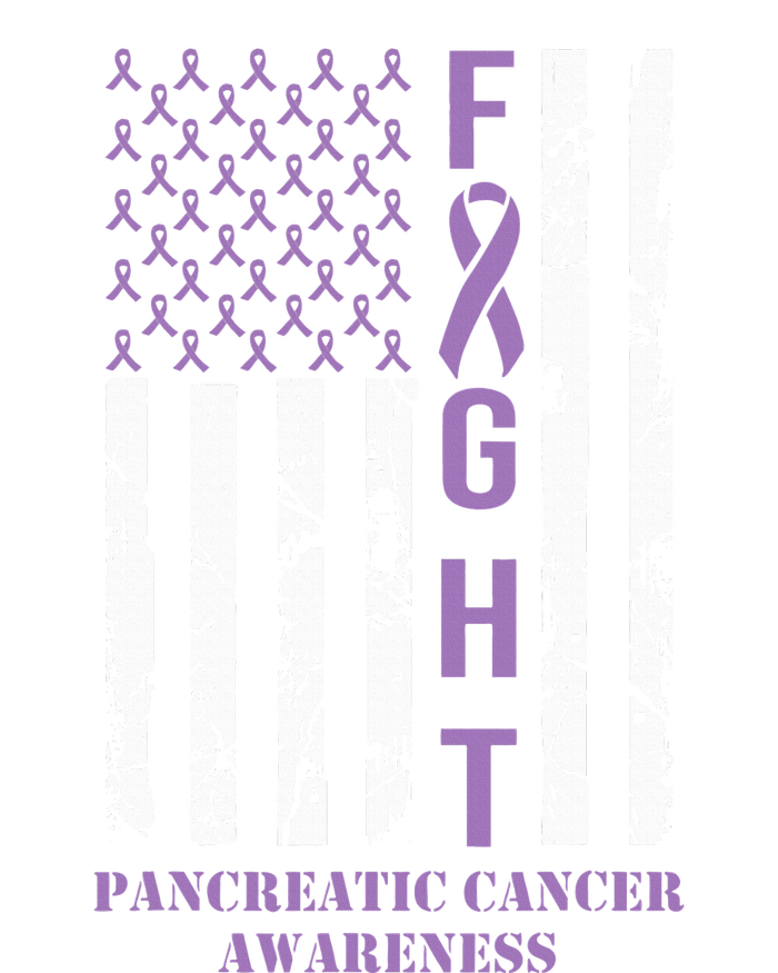 Fight Flag Purple Ribbon Support Pancreatic Cancer Awareness Toddler Sweatshirt