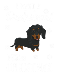 I Want A Dachshund For Christmas Weenie Dog Gift Kids Long Sleeve Shirt