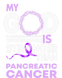 My God Is Stronger Than Pancreatic Cancer Awareness Ribbon T-Shirt