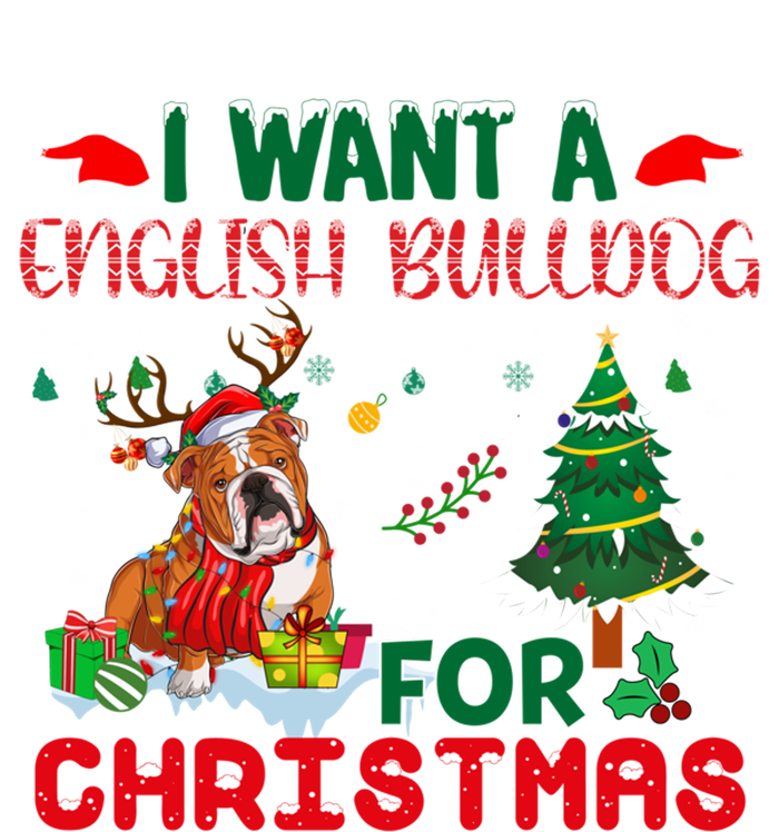 I Want A English Bulldog For Christmas Xmas English Bulldog Gift Kids Long Sleeve Shirt