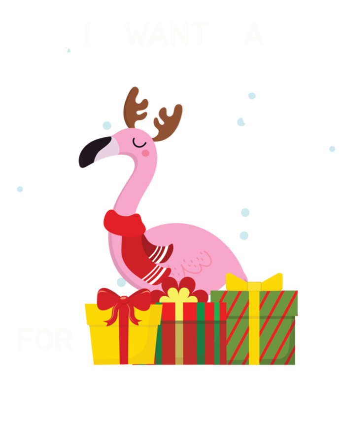 I Want A Flamingo For Christmas Funny Cute Holiday Gift T-Shirt