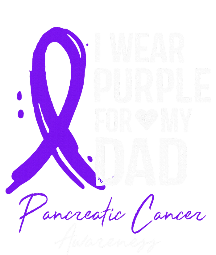 I Wear Purple For My Dad Pancreatic Cancer Awareness  T-Shirt