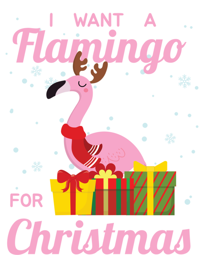 I Want A Flamingo For Christmas Funny Cute Holiday Cute Gift T-Shirt