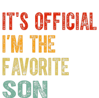 It's O.fficial I'm The Favorite Son Funny Family Gifts  Bella+Canvas Jersey Crop Tee