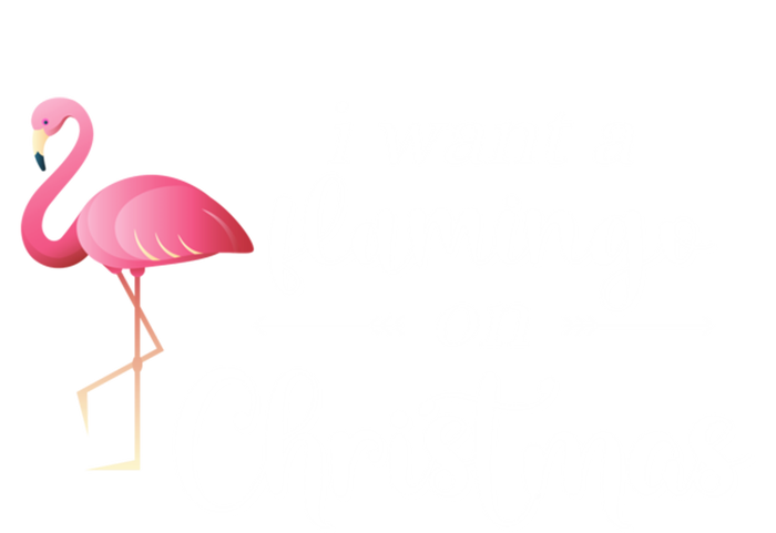 I Want A Flamingo On Christmas Xmas Holiday Funny Gift T-Shirt