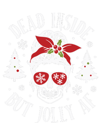 Dead Inside But Jolly Af Skeleton Funny Christmas Women's Fleece Hoodie