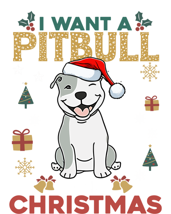 I Want A Pitbull For Christmas Cute Dog Lover Pajama Cool Gift Kids Hoodie