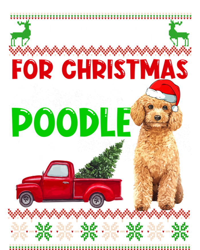 I Want A Poodle For Christmas Ugly Sweater Dog Xmasoutfit Gift Tall T-Shirt