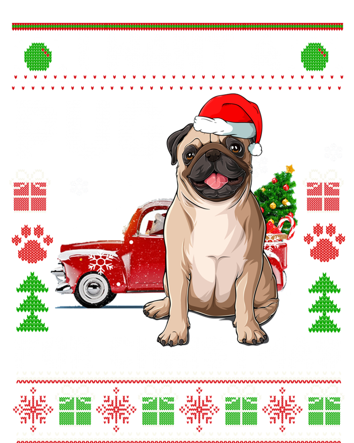 I Want A Pug For Christmas Ugly Sweater Dog Xmas Outfit Gift Coaster