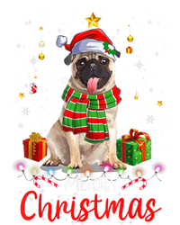 Merry Christmas Funny Pug Dog Santa Hat Xmas Tree Lights USA-Made Doggie Bandana