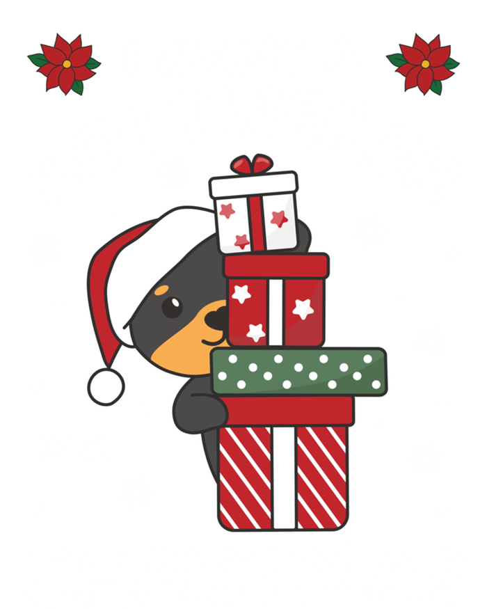 I Want A Rottweiler For Christmas Cute Dogs Gift Kids Hoodie