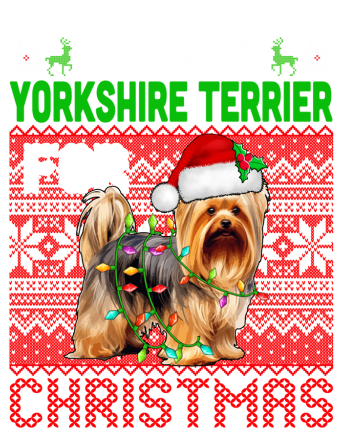 I Want A Yorkshire Terrier For Christmas Santa Dog Lover Gift T-Shirt