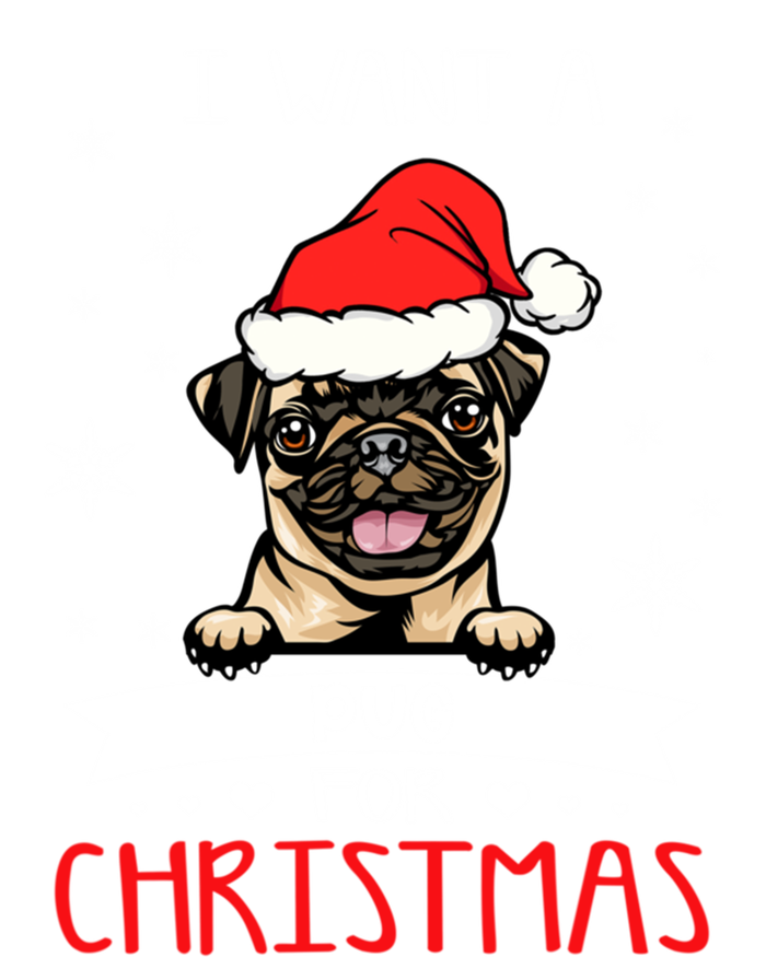 I Want For Christmas Is A Pug Dog Santa Hat Meaningful Gift Toddler Long Sleeve Shirt