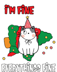 Kitty Cat Christmas Tree IM Fine Okay Funny Family Xmas Gift Toddler Hoodie