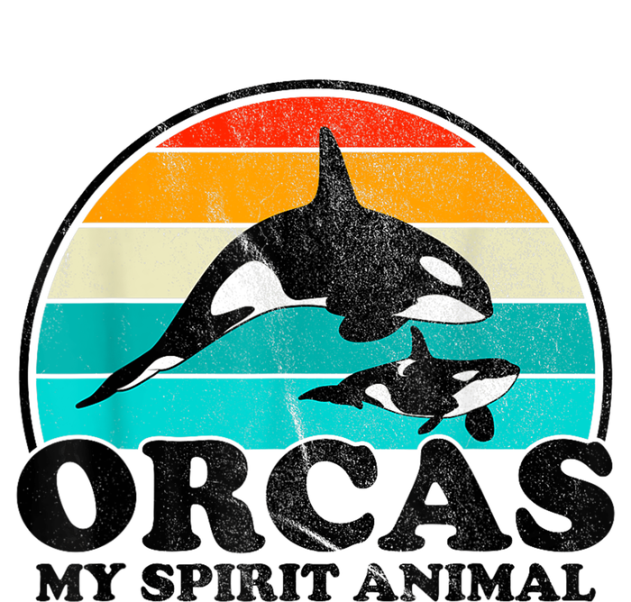 Orcas My Spirit Animal Orca Whale Retro Sunset Sea Tall Fusion ChromaSoft Performance T-Shirt