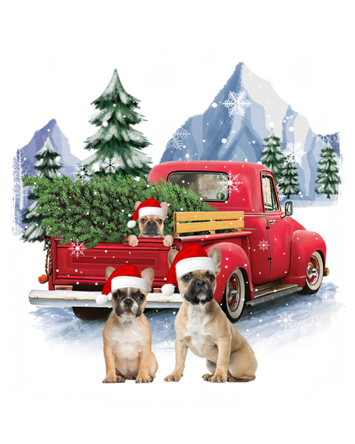 Merry Christmas Santa French Bulldog Red Truck Xmas Tree Cute Gift Sustainable Beanie