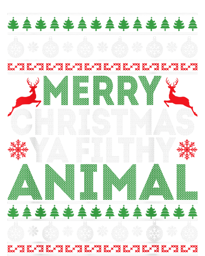 Merry Xmas ya-filthy animal funny christmas pajama Tie-Dye Long Sleeve Shirt