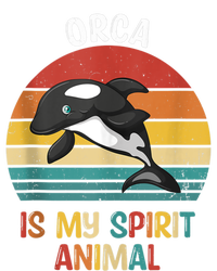 Orca Is My Spirit Animal Funny Orca Lover Striped Beanie with Solid Band