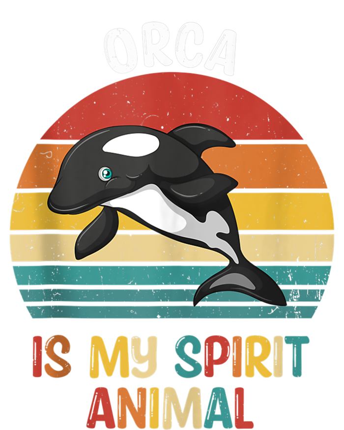 Orca Is My Spirit Animal Funny Orca Lover Striped Beanie with Solid Band