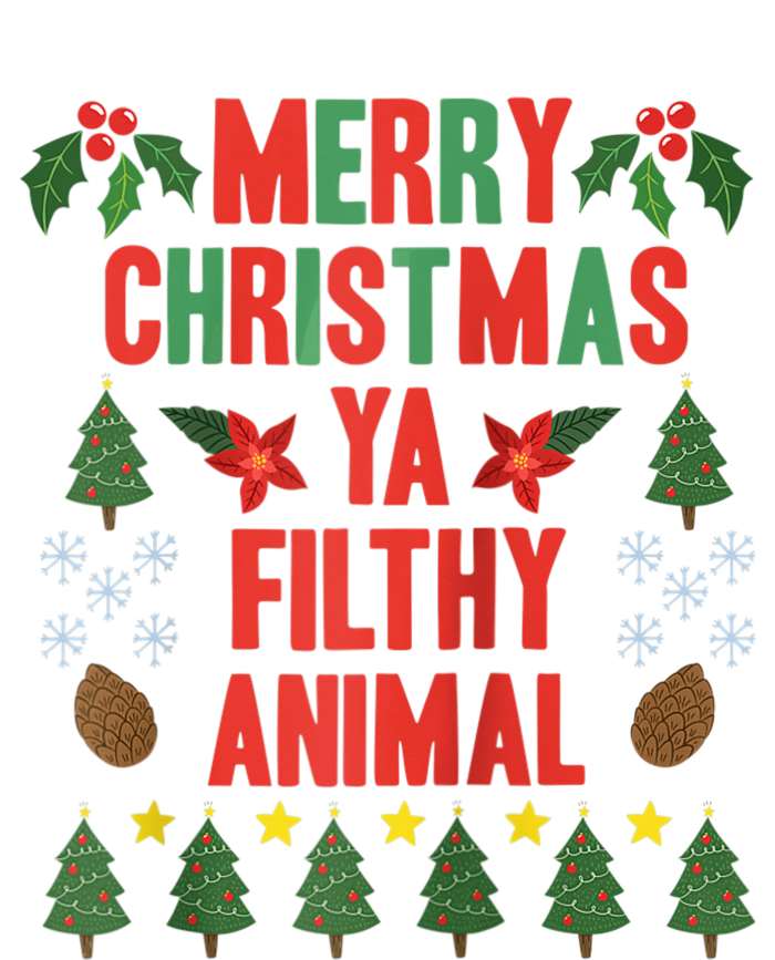 Merry Christmas Ya Filthy Animals Funny Christmas Gift Tee PosiCharge RacerMesh Polo