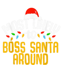 Most Likely To Boss Santa Around Funny Family Christmas Tie Dye Hoodie