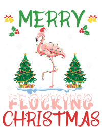 Merry Flocking Christmas Flamingo Pink In Santa Hat Gift Fun Funny Gift Sweatshirt