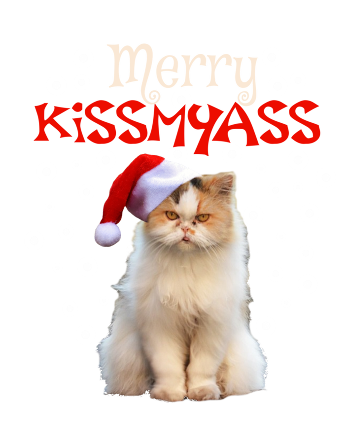 Merry Myass Cagift Cute Cat With Christmas Santa Hat Cute Gift Tall T-Shirt