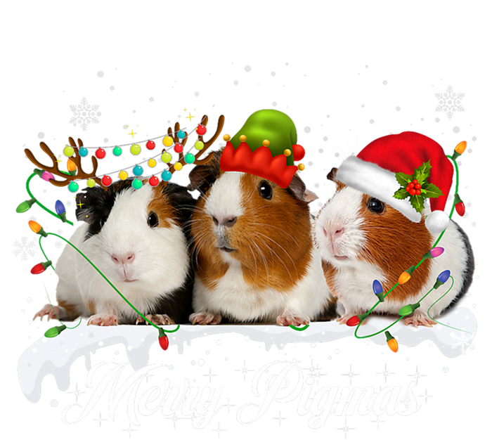 Merry Pigmas Funny Christmas Tree Xmas Light Guinea Pig Gift Short Acrylic Beanie