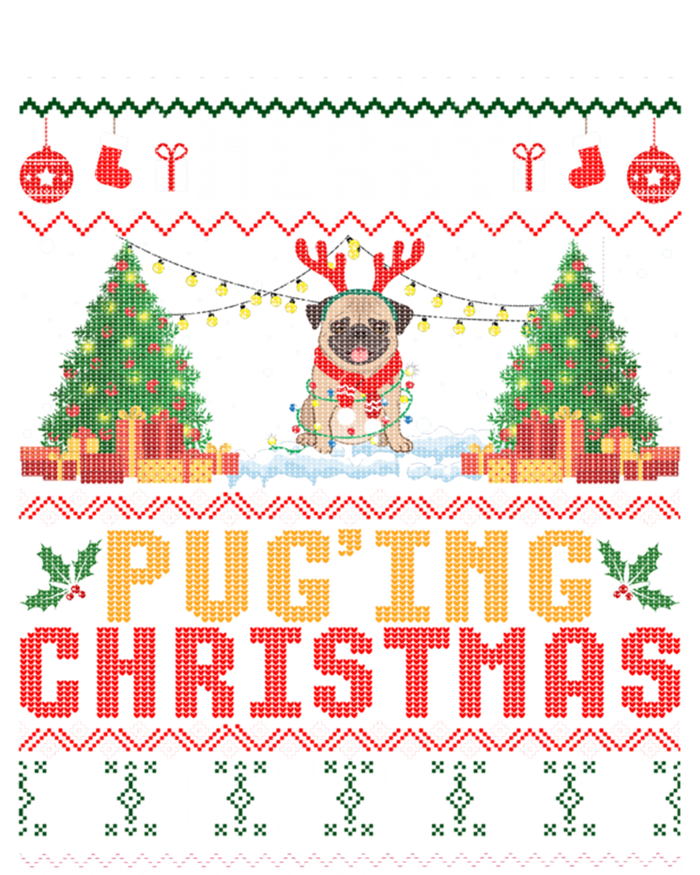 Merry Pugging Christmas Santa Claus Pug Dog Xmas Tree Lights Gift T-Shirt