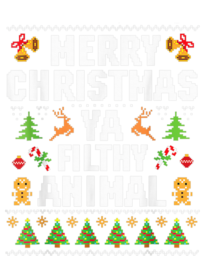 Merry Christmas Animal Filthy Ya Ugly Sweater Style Matching Toddler T-Shirt