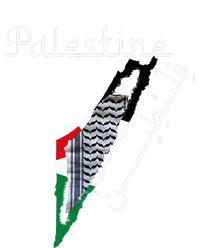 Palestine Map Keffiyeh Scarf Palestinian Flag in Arabic Kids Hoodie