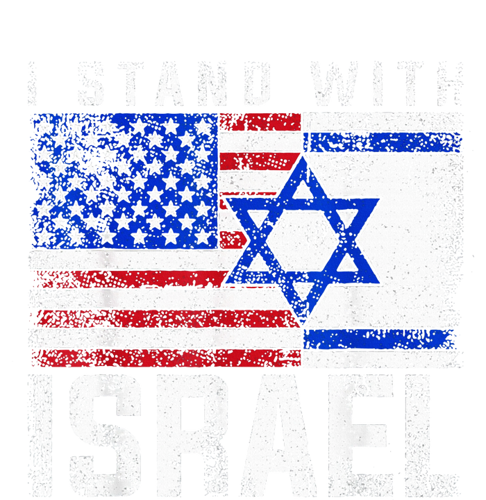 I Stand With Israel Patriotic USA and Israel Flag Metallic Star Ornament