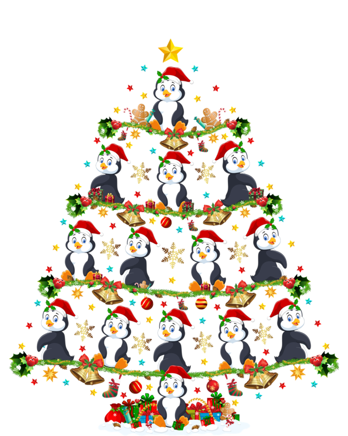 Penguin Xmas Tree Lighting Santa Penguin Christmas Cute Gift T-Shirt