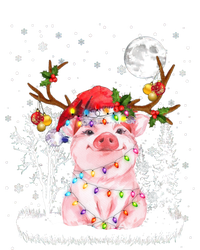 Pig Under Moonlight Snow Christmas Pajama Gift Long Sleeve Shirt