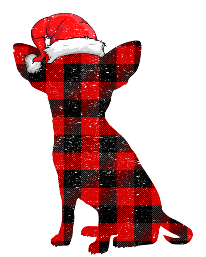 Santa Chihuahua Buffalo Plaid Cute Gift Merry Christmas Dog Gift Women's T-Shirt