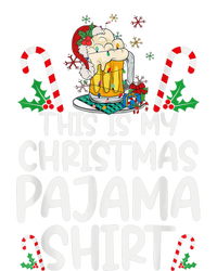 This Is My Christmas Pajama Shirt Beer Santa Hat T-Shirt